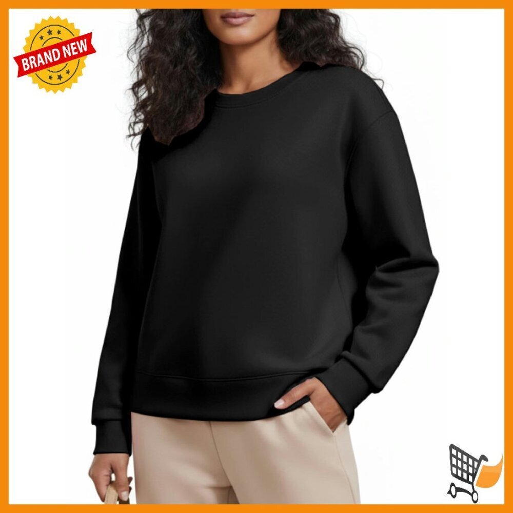 Lightweight Soft Crewneck Sweatshirt Women's Long Sleeve Pullover Yoga Casual